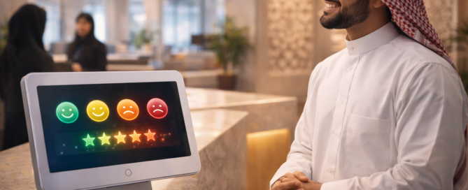 جهاز تقييم رضا العملاء داخل منشأة سعودية