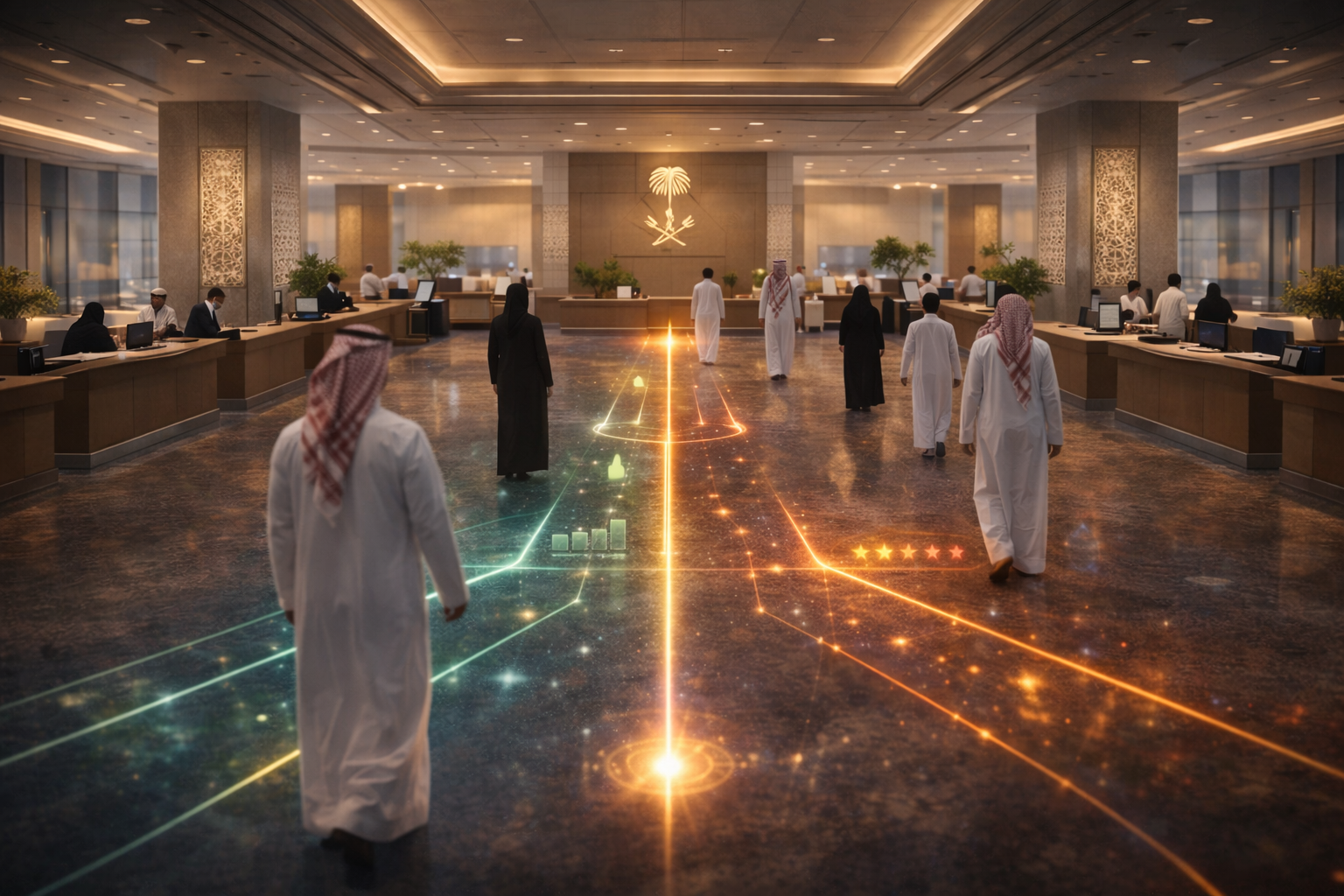 تقييم الخدمات الحكومية داخل جهة رسمية سعودية