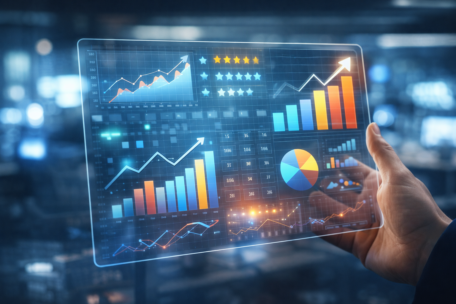 مؤشرات الأداء من خلال لوحة تحكم رقمية توضح قياس النتائج وتحليل البيانات لاتخاذ قرارات إدارية دقيقة