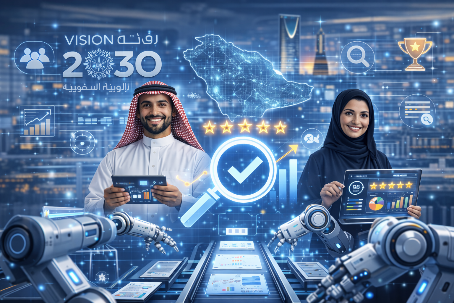 قياس جودة الخدمات من خلال تحليل الأداء ورضا المستفيدين باستخدام مؤشرات رقمية لدعم اتخاذ القرار وتحسين تجربة العملاء