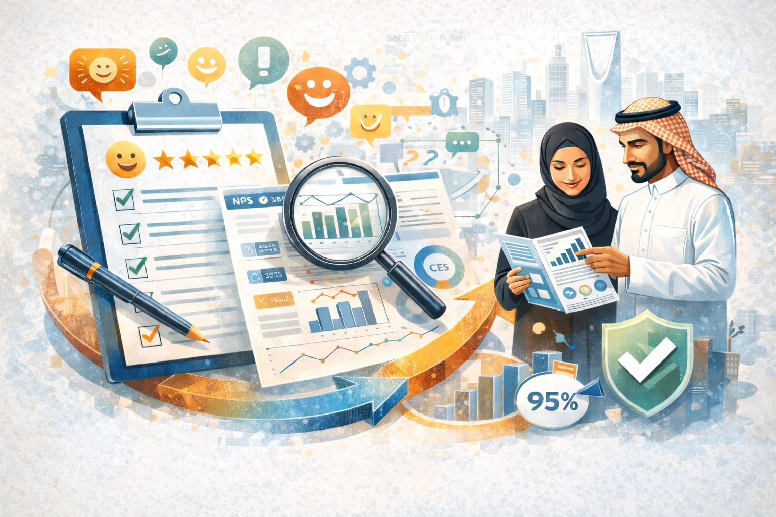 قياس رضا العملاء من خلال تحليل آراء العملاء وتتبع مؤشرات الرضا لتحسين جودة التجربة ودعم القرارات التطويرية