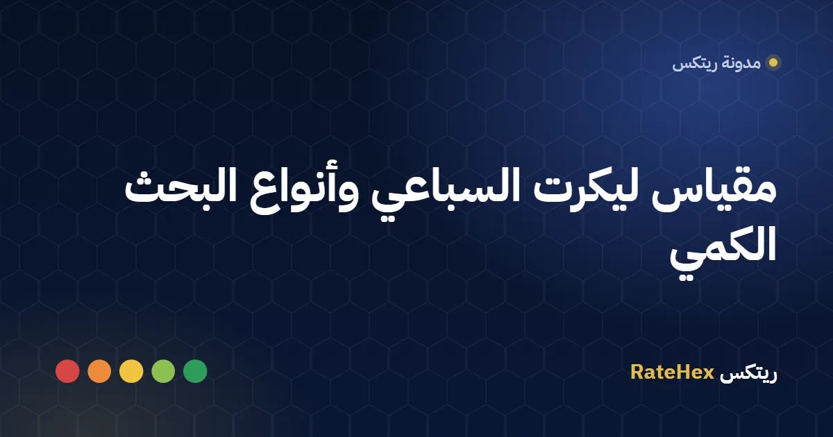 استبيان على شاشة لمسية يعرض مقياس ليكرت السباعي من لا أوافق بشدة إلى أوافق بشدة